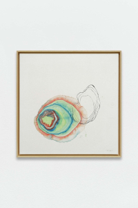 Guillaume Dégé Sans titre (Un grain de moutarde), 2019 Gouache sur papier chinois marouflé sur toile - 68.5 × 67.5 cm