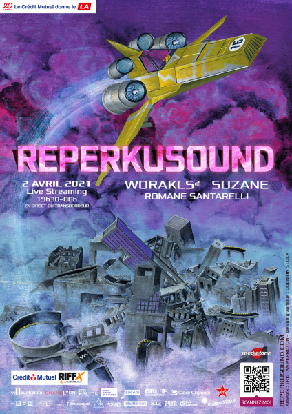 Affiche Reperkusound 2021 / Reperkusound - Artwork : Tristan Perreton - Design graphique : Quentin Stock