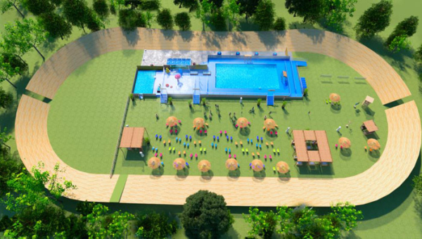 La piscine éphémère du parc de la Tête d'Or