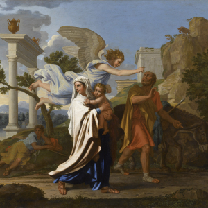 La Fuite en Egypte de Nicolas Poussin, Musée des Beaux-arts de Lyon